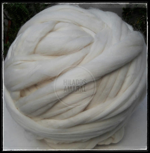 XXL Merino Wool Roving 500 Grams - Hilados Amaral 2