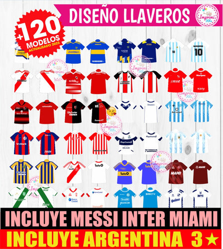 Imprimi Kits Plantillas Llaveritos Camiseta Futbol Para Sublimar Polimero 1