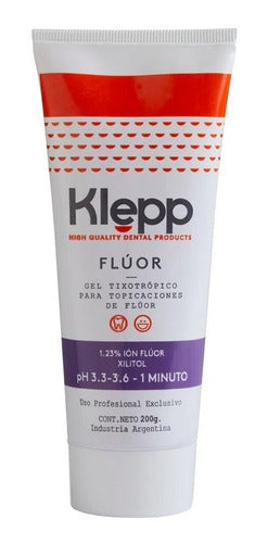 Klepp Flúor Gel One Minute X200 Grs Clear Mint Odontología 0