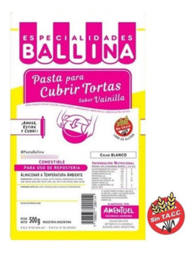 Amentuel Pasta Ballina X500gr. Chocolate And Vanilla Flavor 0