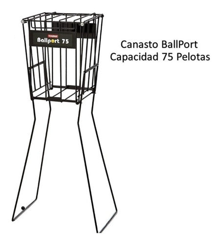 Tourna Canasto Ballport Pelotas Tenis Padel Recolector Rueda 1