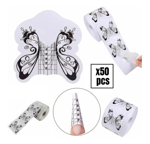 Yydsmart 50 Butterfly Mold Nail Art Acrylic Gel Forms 0