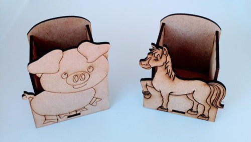 Alquimia Stamp Thematic Pencil Holder - Farm & Jungle X 40 4