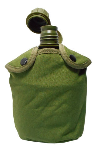 Aire Libre Military Green Camping Flask with Case - 1 Liter 1