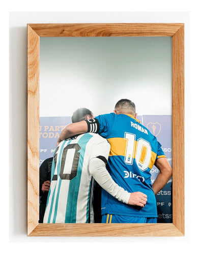 Messi and Riquelme Front Argentina Boca - Madrid Deco Framed Picture 6