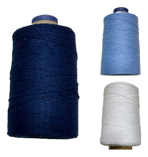 Silkum Kit Argentina 3 Cotton Thread Cones 1.5mm X 400 Grams 0