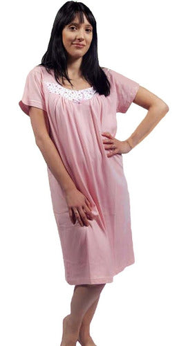 Marina K Short Sleeve Cotton Nightgown Sizes 48/58 Various Colors 0