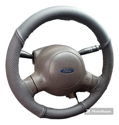 Luca Tiziano Cueros Genuine Cowhide Leather Steering Wheel Cover for Ford Ka 0