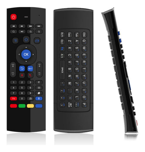 Tecno Mat Air Mouse Remote Control with Keyboard and Backlit Smart TV Box 4