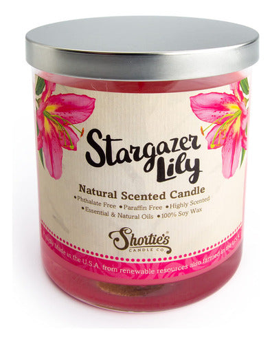 Shorties Candle Company Stargazer Lily Natural Soy Wax Scented Candle 1