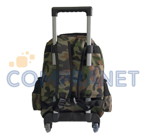 Compranet Camouflaged Backpack with Trolley 15 inches - 12897 3