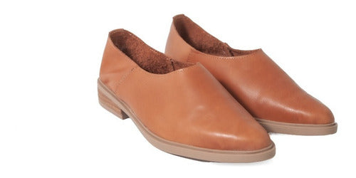 ByM Shoes Women's Brown Genuine Leather Ballerinas Natu 7