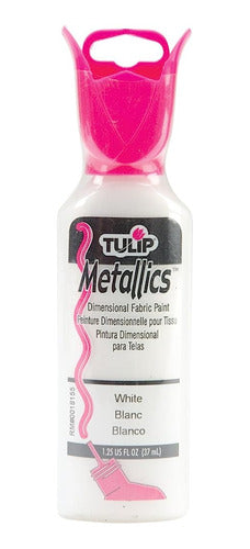 Tulip 3D Fabric Paint 1-1/4 Ounces - Metallic White 0