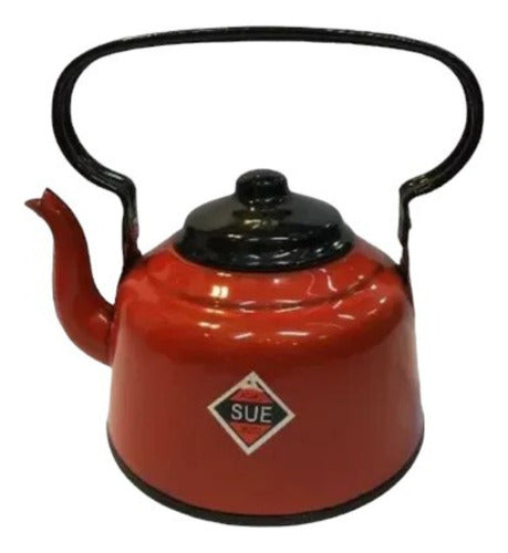 SUE Enamelled Kettle 16 cm Red 0