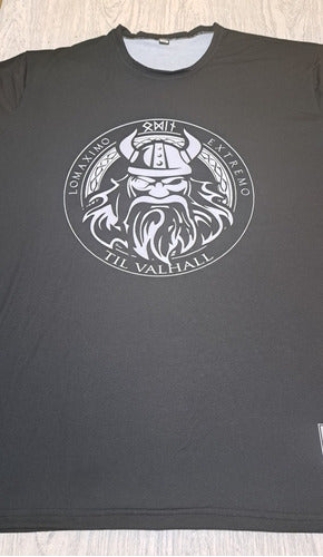 Special Size 6x Viking Design Gray/Black T-shirt 1