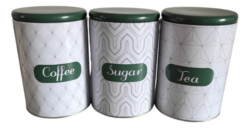 Set De Latas Para Café, Té Y Azúcar. 0