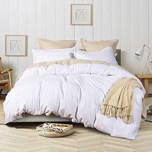 David's Home Linen and Cotton Washed 100% Duvet Cover Set 0