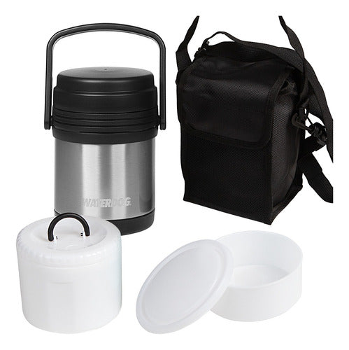 Lunchera Térmica Waterdog 1200 Acero Inox C/ Bolso Premium 1