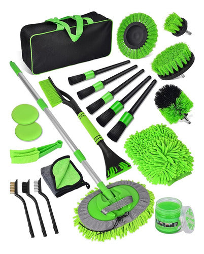 Thousy 21Pcs Car Detailing Kit with Drill Brush Set 0