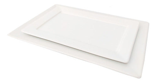 Oxford 4 Plato Playo Fuente Plana Bandeja Porcelana 25x16 Blank Bz3 3