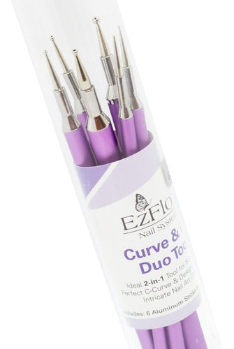 EzFlow Curve & Dot Duo Tools Nail Art Decoration Dooting Kit 2