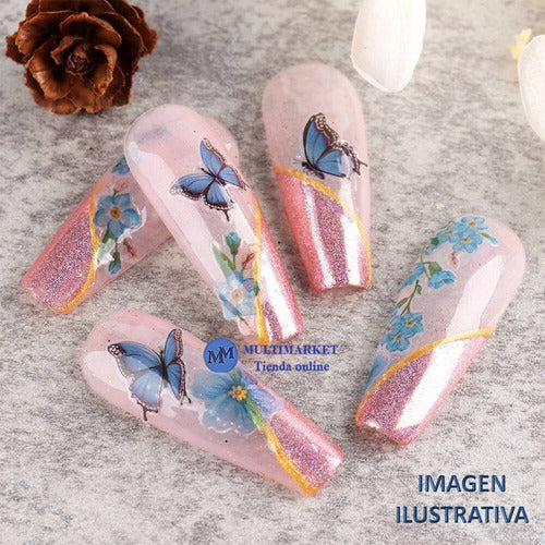 Self-Adhesive Nail Stickers - Butterflies - Nail Art 2