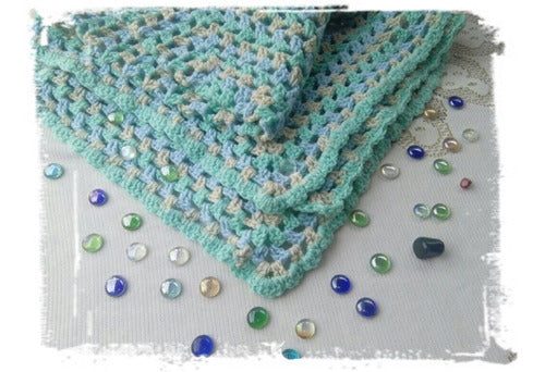 Handmade Crochet Baby Blankets - Birth Baby Shower Gift Set 3