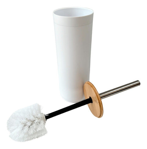 Plastic Bathroom Brush with Bamboo 0