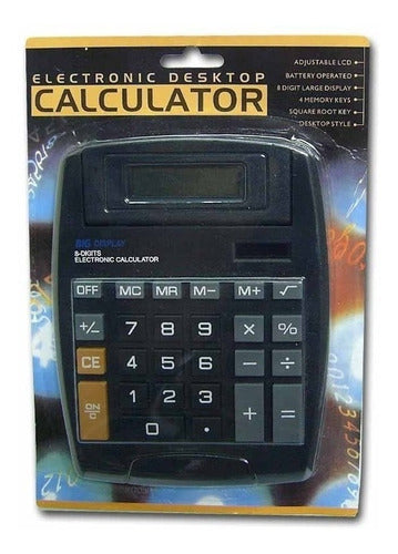 Calculadora Grande Con Display Movil 8 Digitos 0