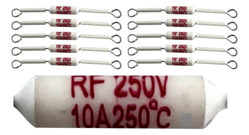 Generic Thermal Fuse 250°c 10A X 10 Units 0