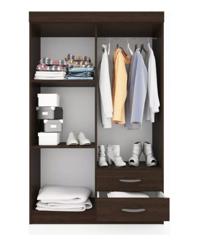 Delos Ecoplus 4-Door 2-Drawer Wardrobe DL124 in White Ash 1