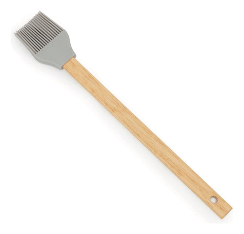 BZP Silicone Brush with Wooden Handle 0