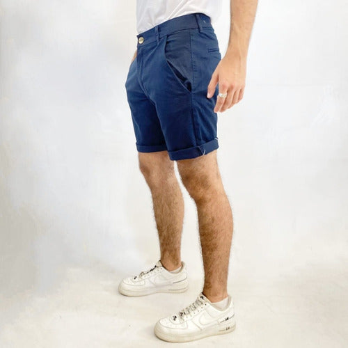 Tsumeb Jeans Blue Chino Bermuda Shorts 4