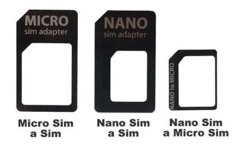 Adaptador Chip Micro Sim A Nano Sim Clip 3 En 1 Con Llave 1