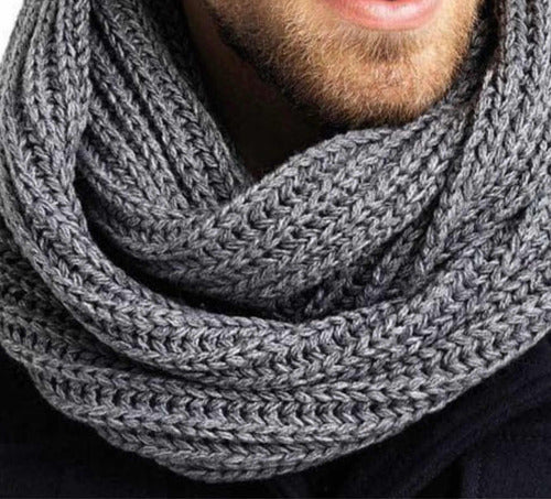 Renzo Hand-Knitted Wool Scarf for Men 2