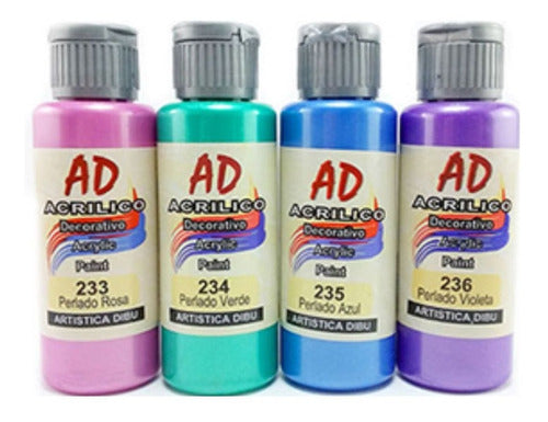 A&D 2 Metallic Decorative Paints 60ml for Crafts 0