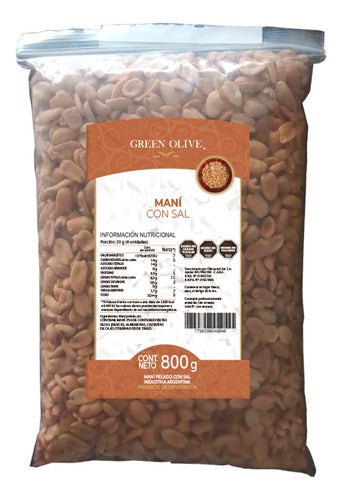 Green Olive Peeled and Salted Peanuts 1kg 0