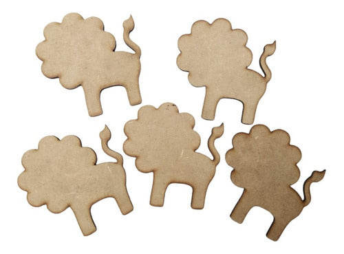 Lion 20 Figures 10cm Shapes Fiberboard Animals MDF 0