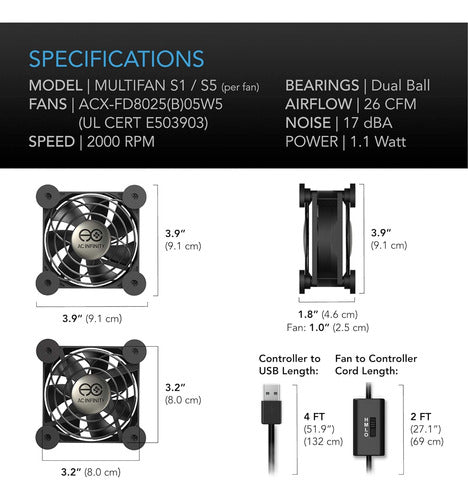 Ac Infinity Multifan S1 Gabinete Refrigeración 5