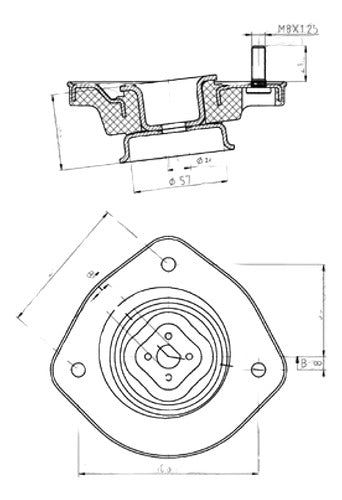 Generic Left Rear Shock Tower for Toyota Corolla Brazil 98-00 0