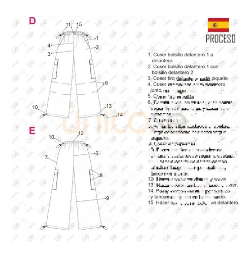 Moldes Unicose Pantalon Cargo Mujer 2313 1