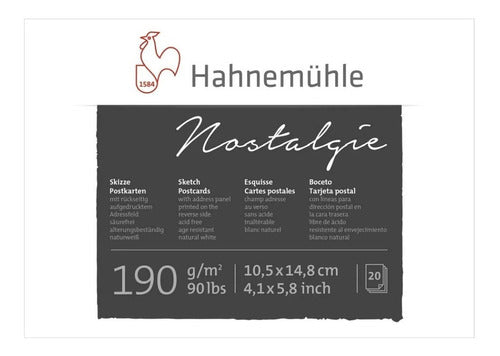 Bloco Hahnemühle Nostalgie 190g A6 Paisagem C/ 20 Fls 0