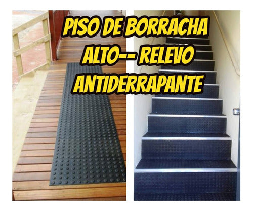 Manta De Borracha Moeda Preto 3mm Anti-ruido 1.00x1.00mts 3