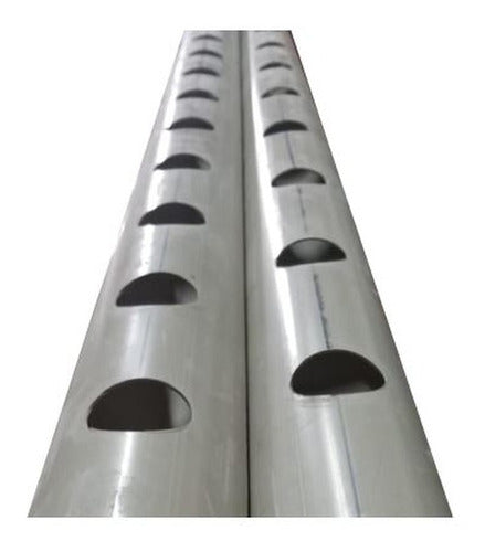 Perforated PVC Pipe for Hydroponics 110mm x 4m 0