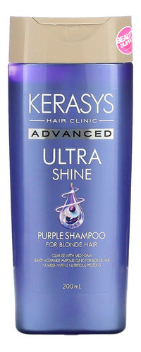 Kerasys Ultra Shine Purple Shampoo and Conditioner Kit for Blondes and Grays 1