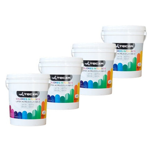 Acrylic Latex Paint - Choice of Color - 4 Pack x 4 Liters Interior-Exterior 0