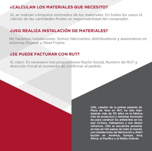 Placa De Yeso Usg Sheetrock® Ultralight 12,7mm. De Espesor 5