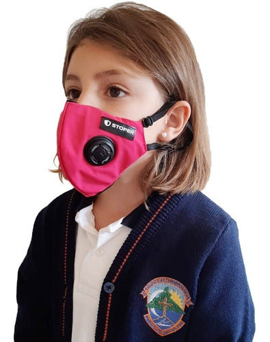 Kids School Summer Face Mask Protection Stoper 1 Valve Colors 12