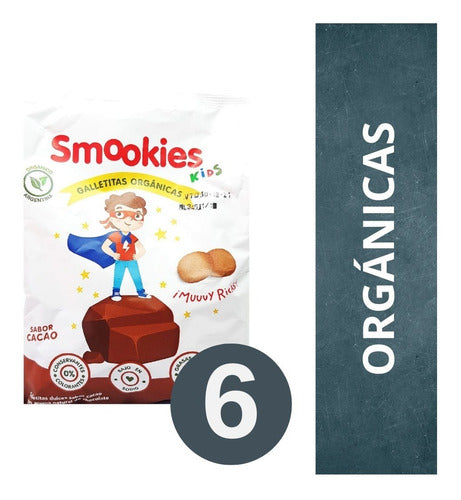 Organic Smookies Cocoa Cookies 6 X 120 Gr - Vegan 0