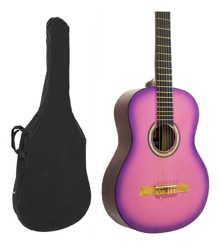 Ramallo Classical Creole Guitar Studio Pink + Gift Case 0